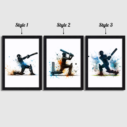 Cricket Batsmen Print Set