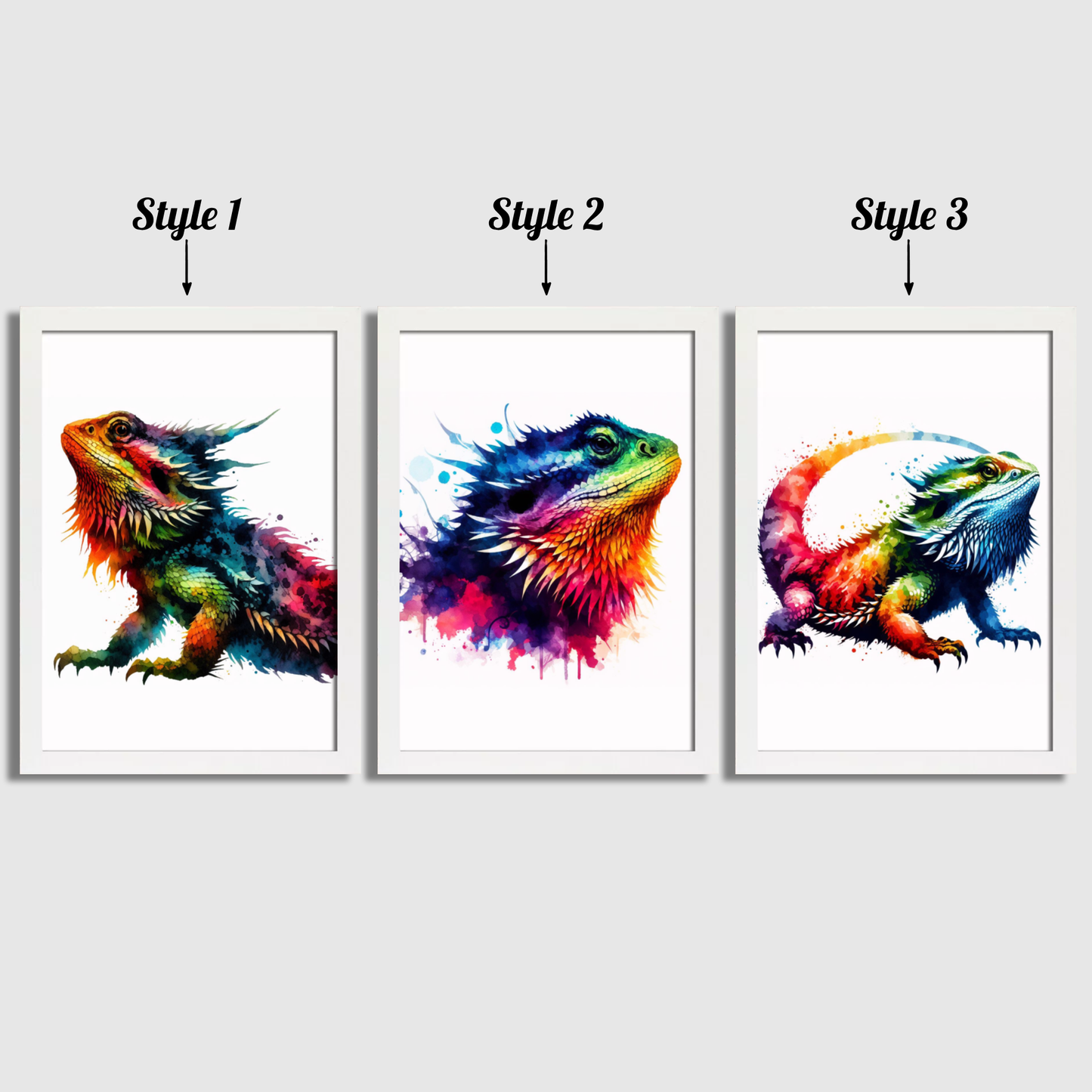Bearded Dragon Print Set