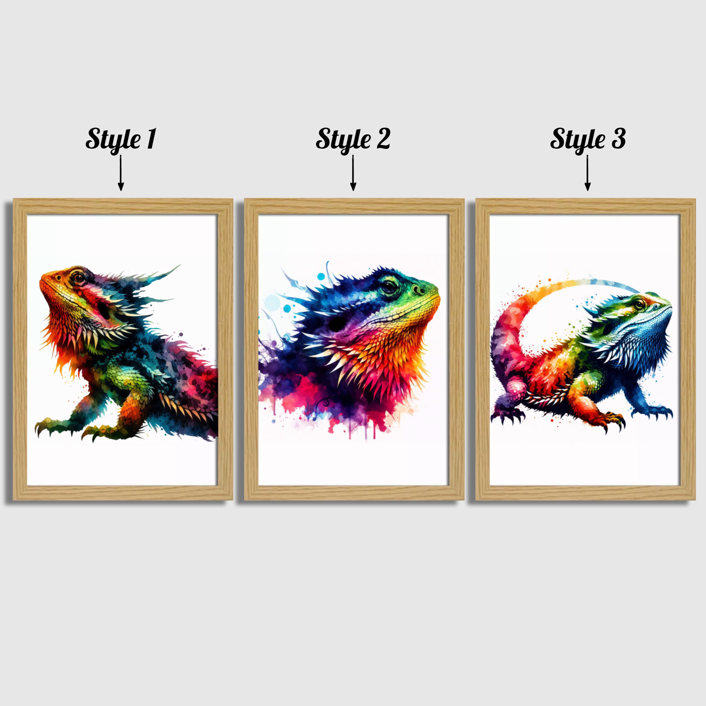 Bearded Dragon Print Set