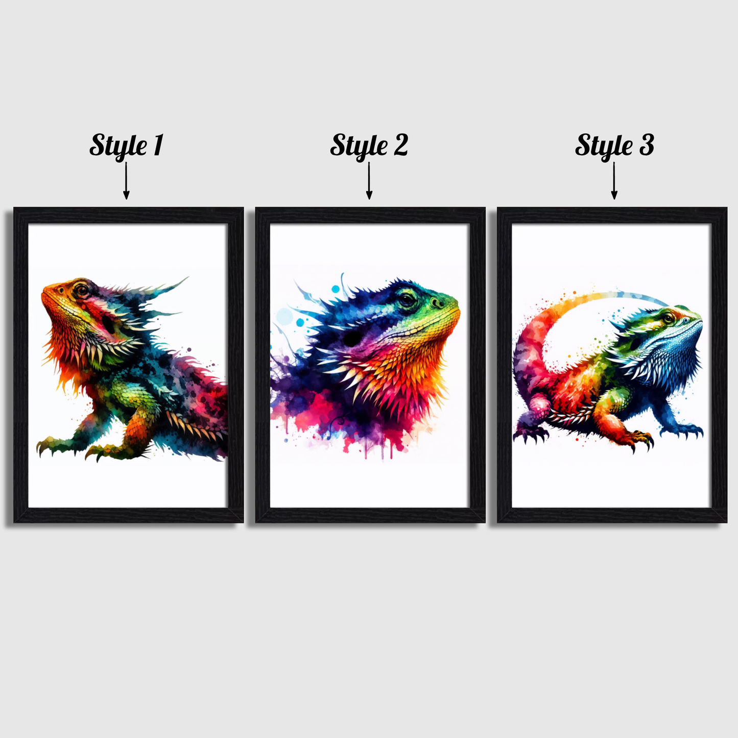 Bearded Dragon Print Set