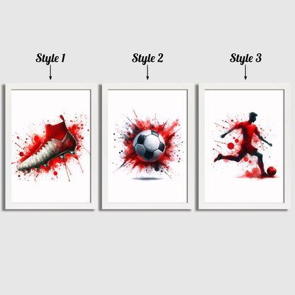 Red Football Print Set
