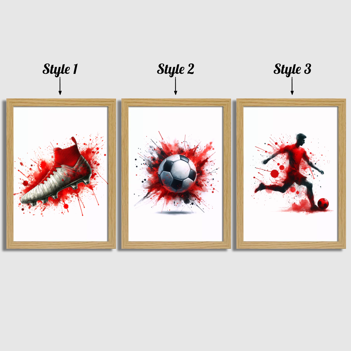 Red Football Print Set
