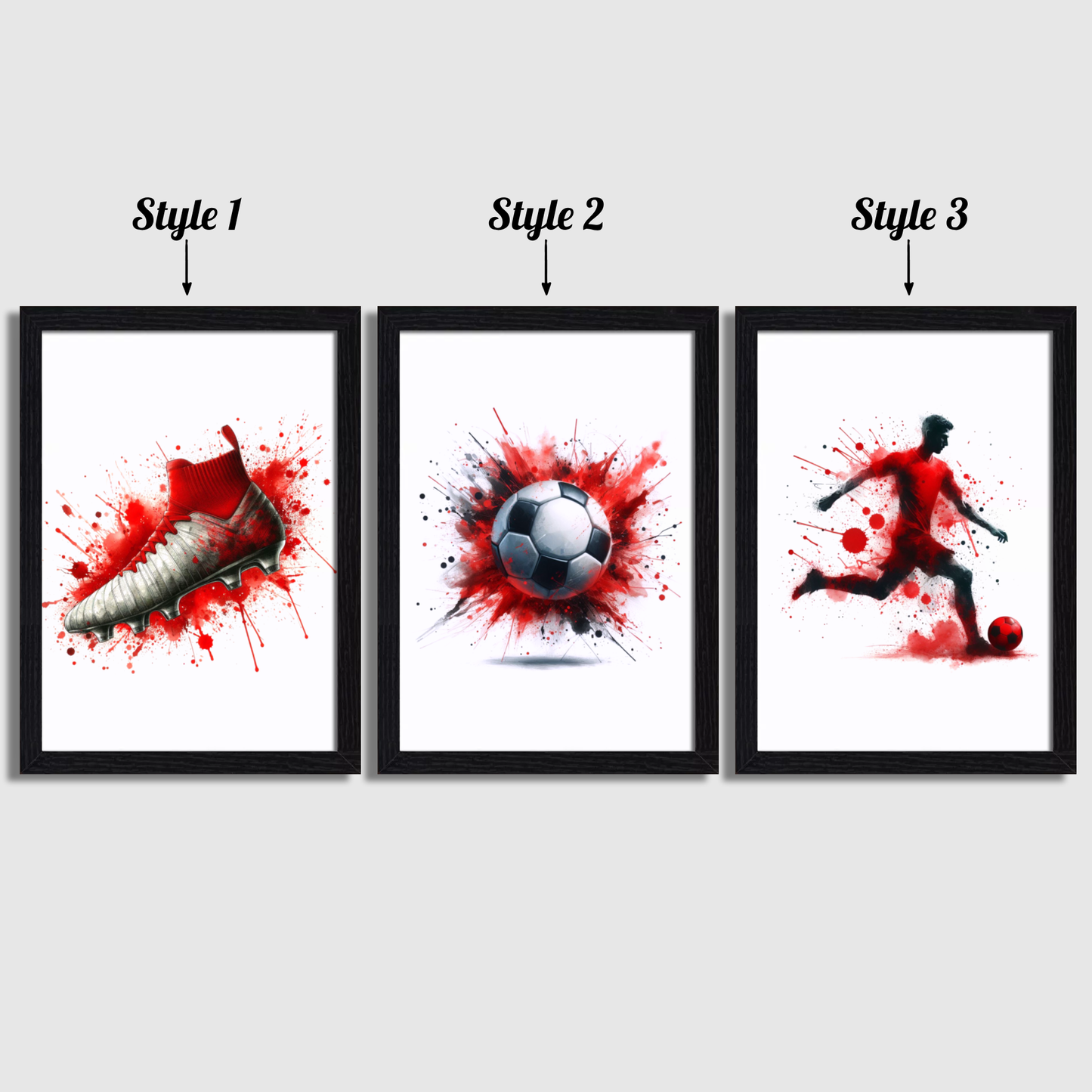 Red Football Print Set