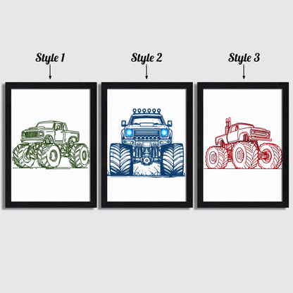RGB Monster Truck Print Set