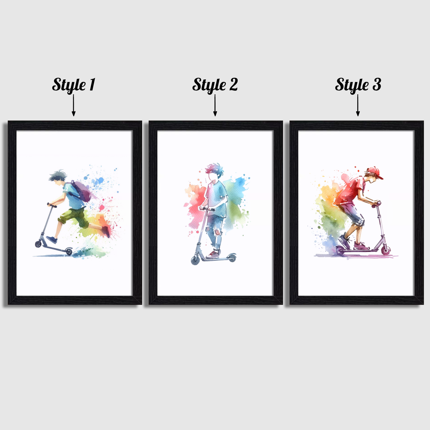 Kids Scooter Print Set