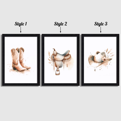 Boho Cow Girl Print Set