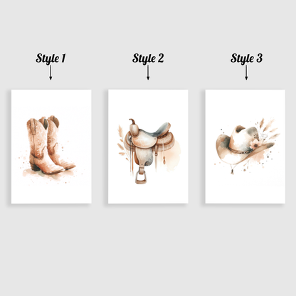 Boho Cow Girl Print Set