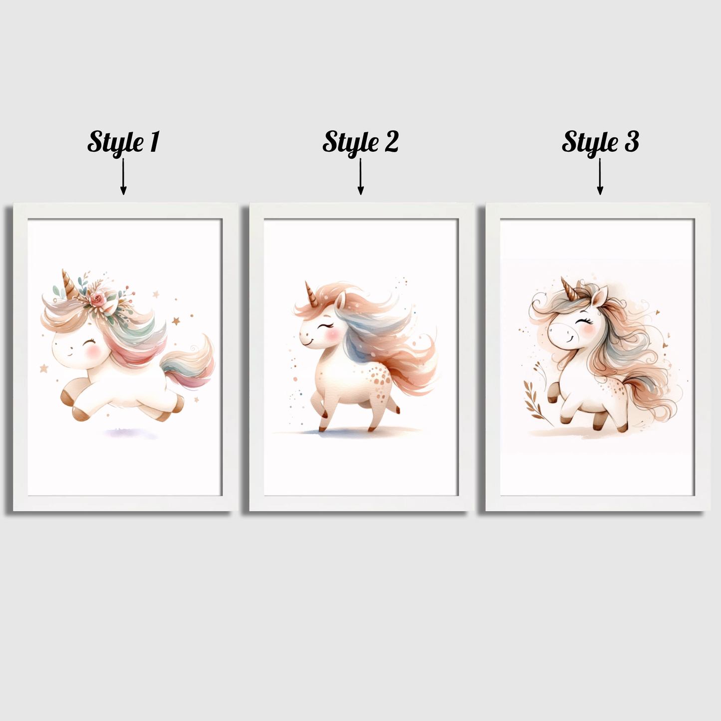 Boho Unicorn Print Set