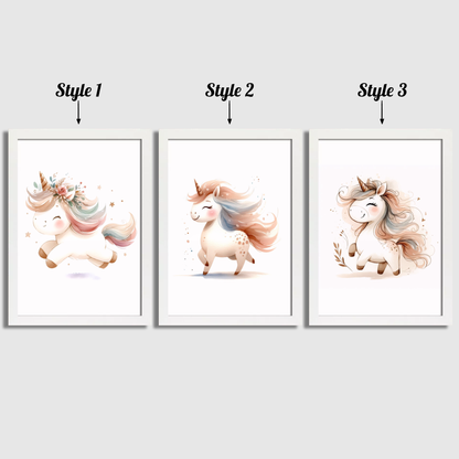 Boho Unicorn Print Set