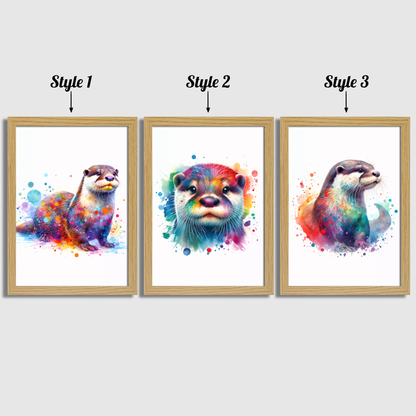 Colourful Otter Print Set