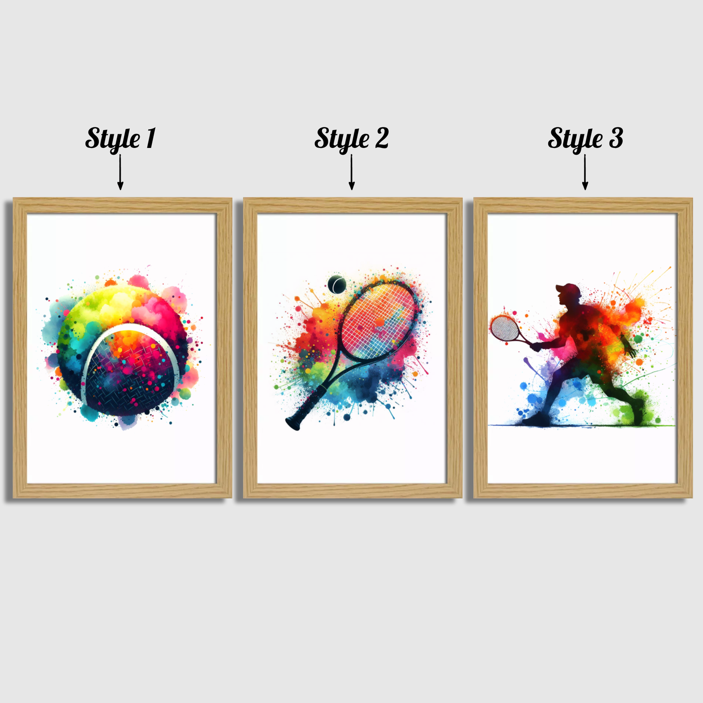 Multicoloured Tennis Print Set