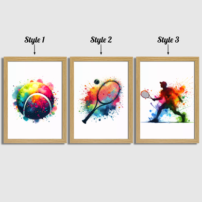 Multicoloured Tennis Print Set