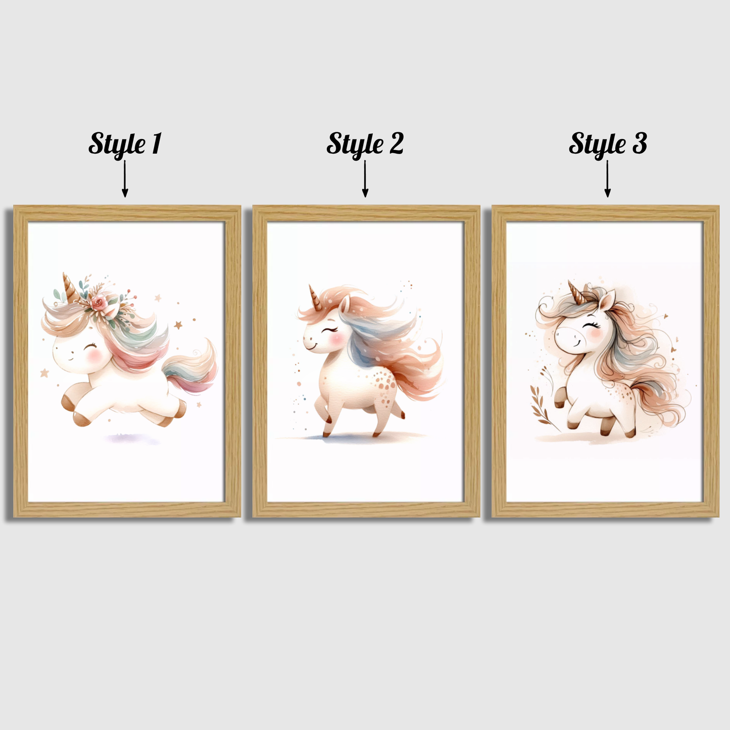 Boho Unicorn Print Set