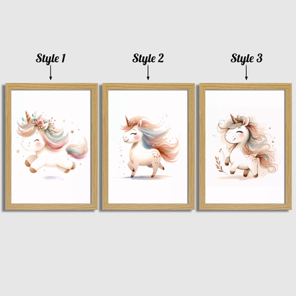 Boho Unicorn Print Set