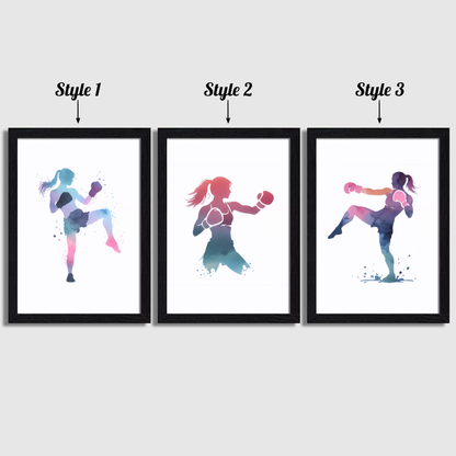 Girls Pastel Kickboxing Print Set