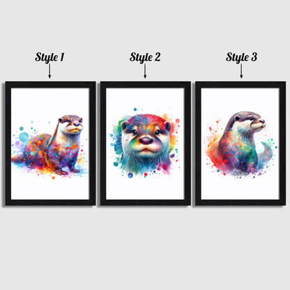 Colourful Otter Print Set