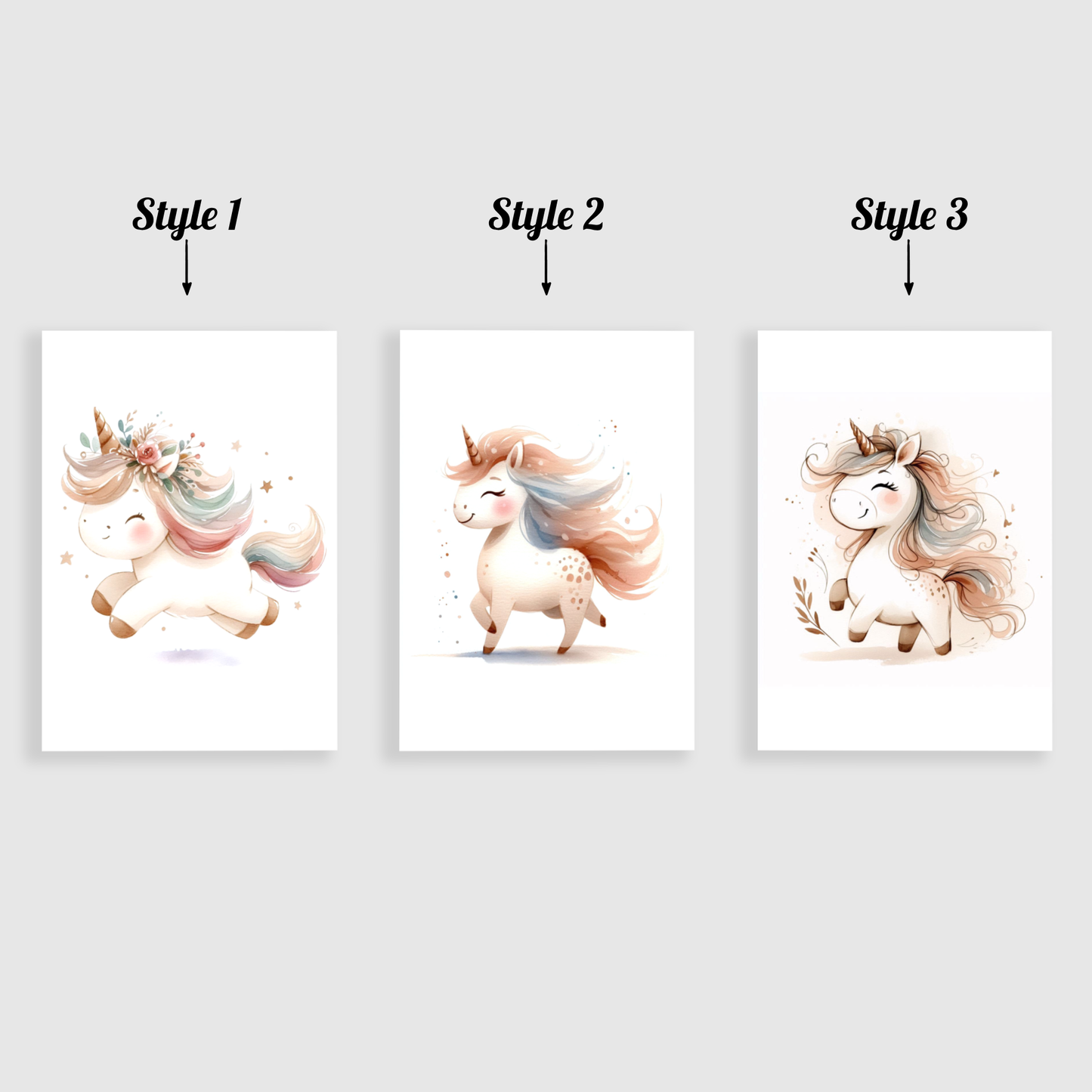Boho Unicorn Print Set