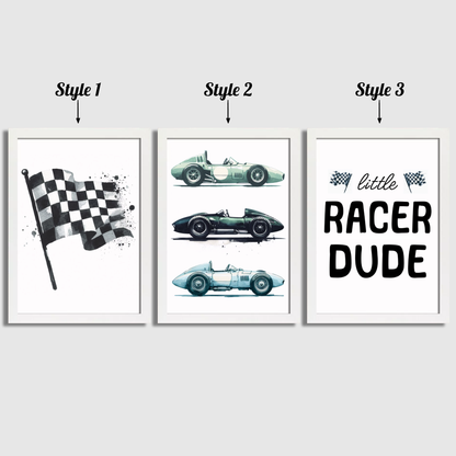 Little Racer Dude Print Set