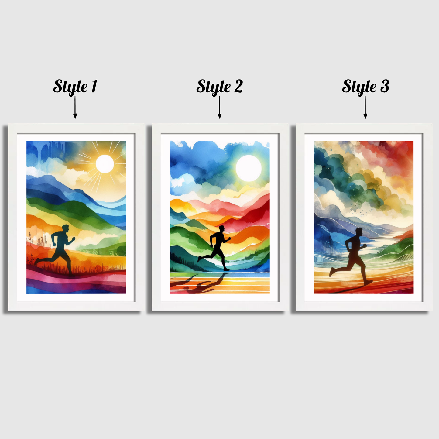 Colourful Running Print Set