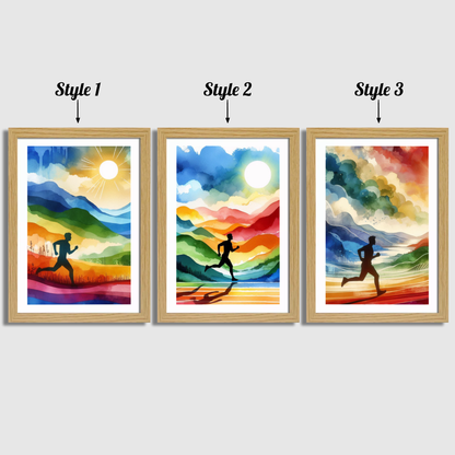 Colourful Running Print Set