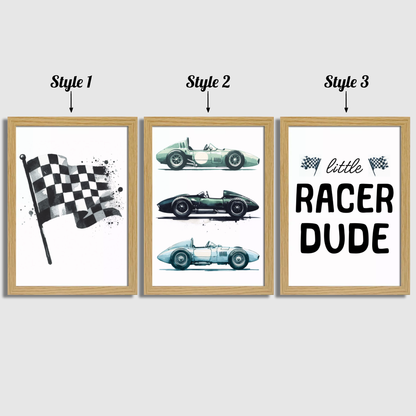 Little Racer Dude Print Set
