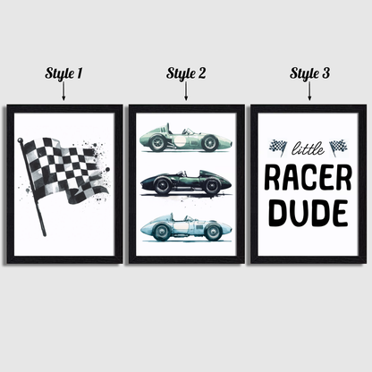 Little Racer Dude Print Set