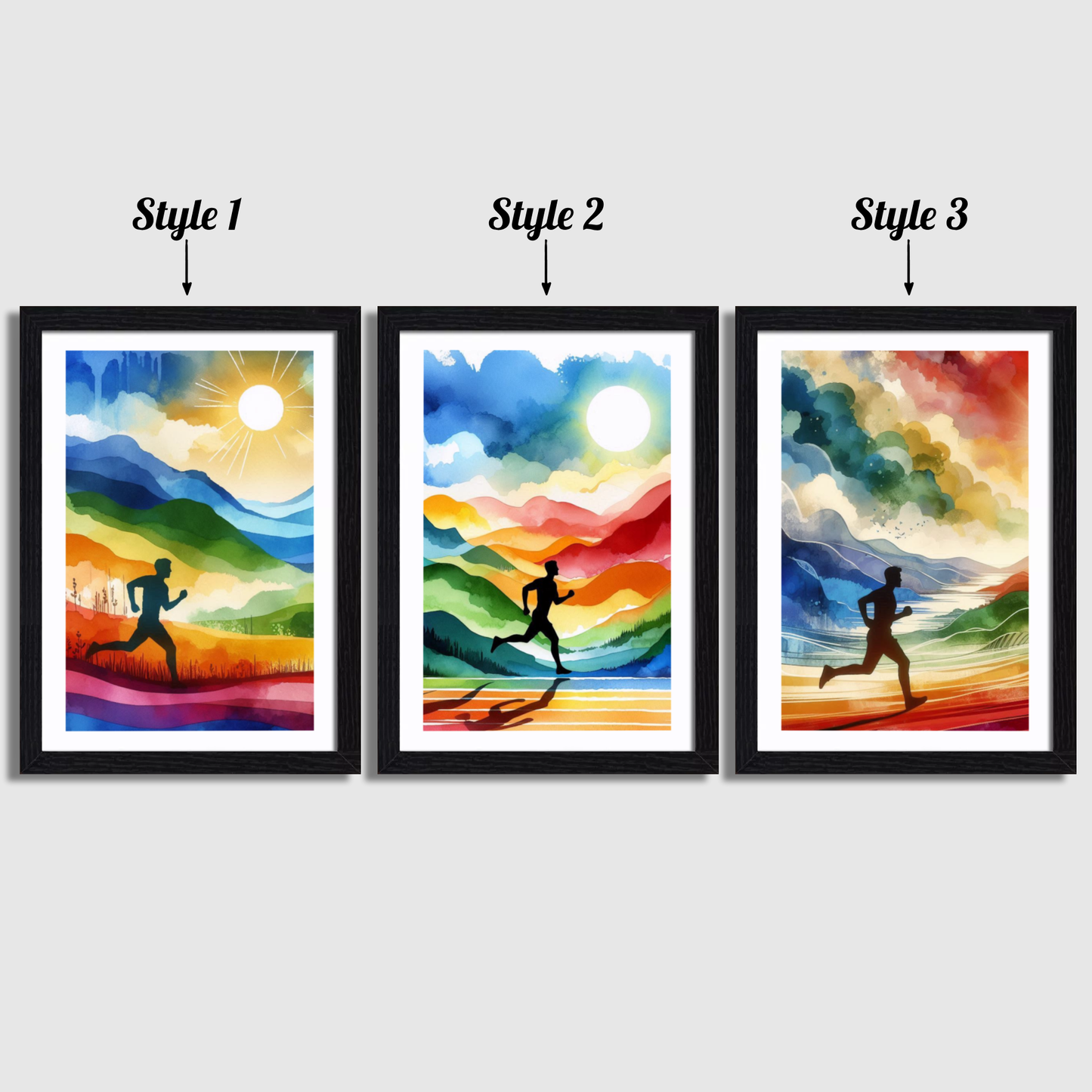 Colourful Running Print Set