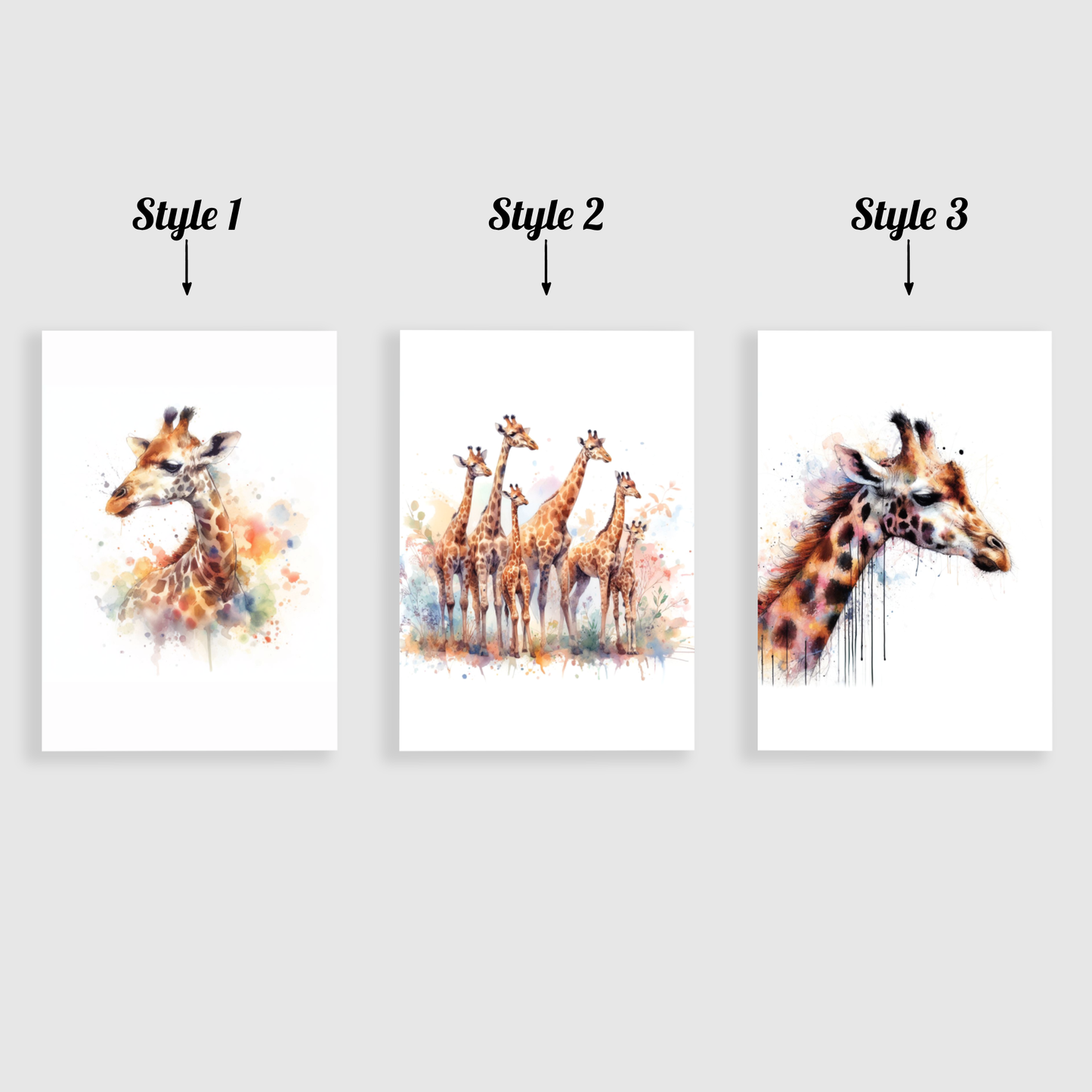 Giraffe Print Set