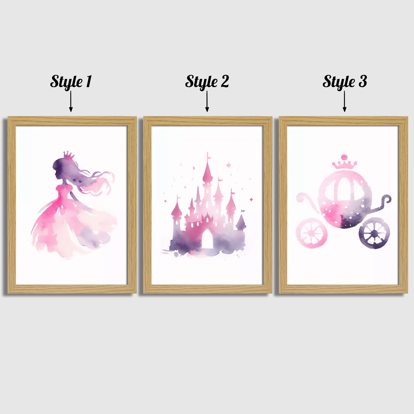 Watercolour Princess Print Set