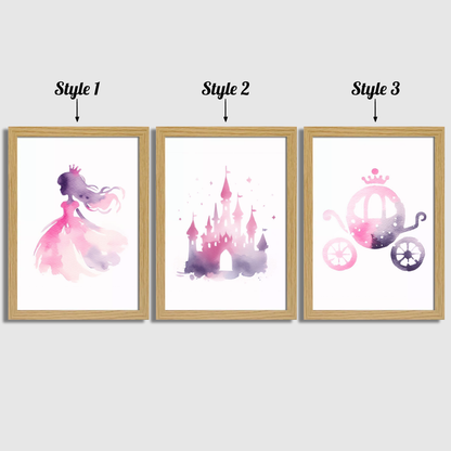 Watercolour Princess Print Set
