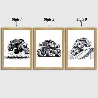 Monster Truck Print Set