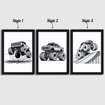 Monster Truck Print Set