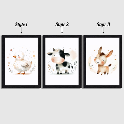 Nursery Farm Animal Print Set