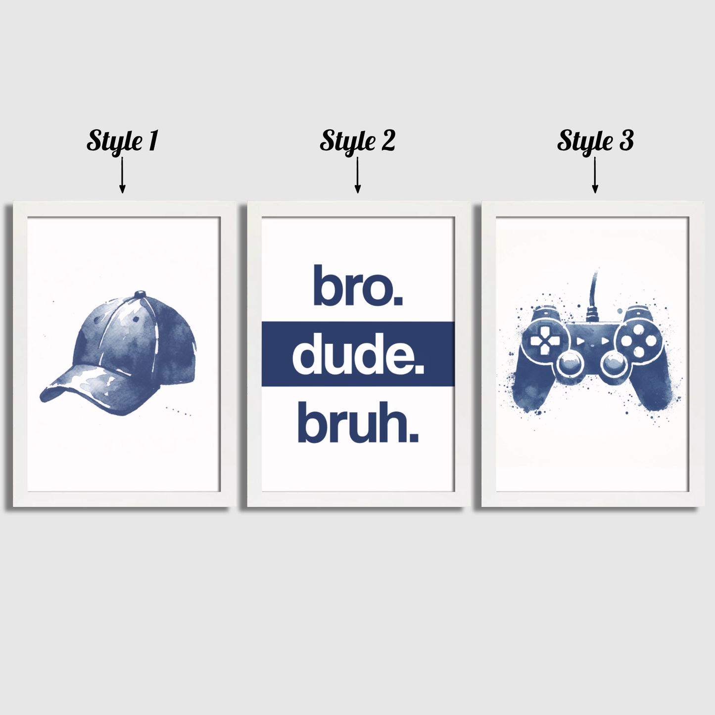 Bro Dude Bruh Print Set