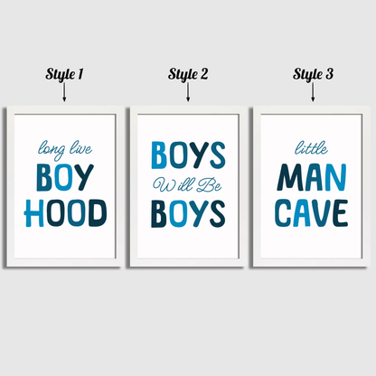 Little Man Cave Print Set