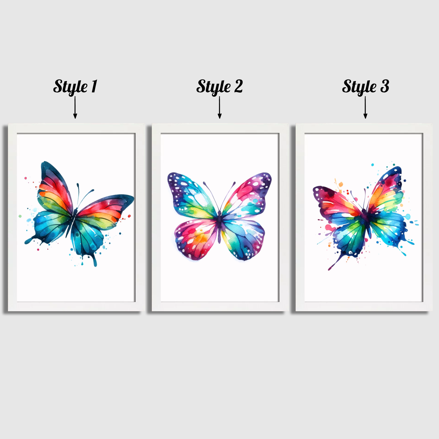 Colourful Butterfly Print Set
