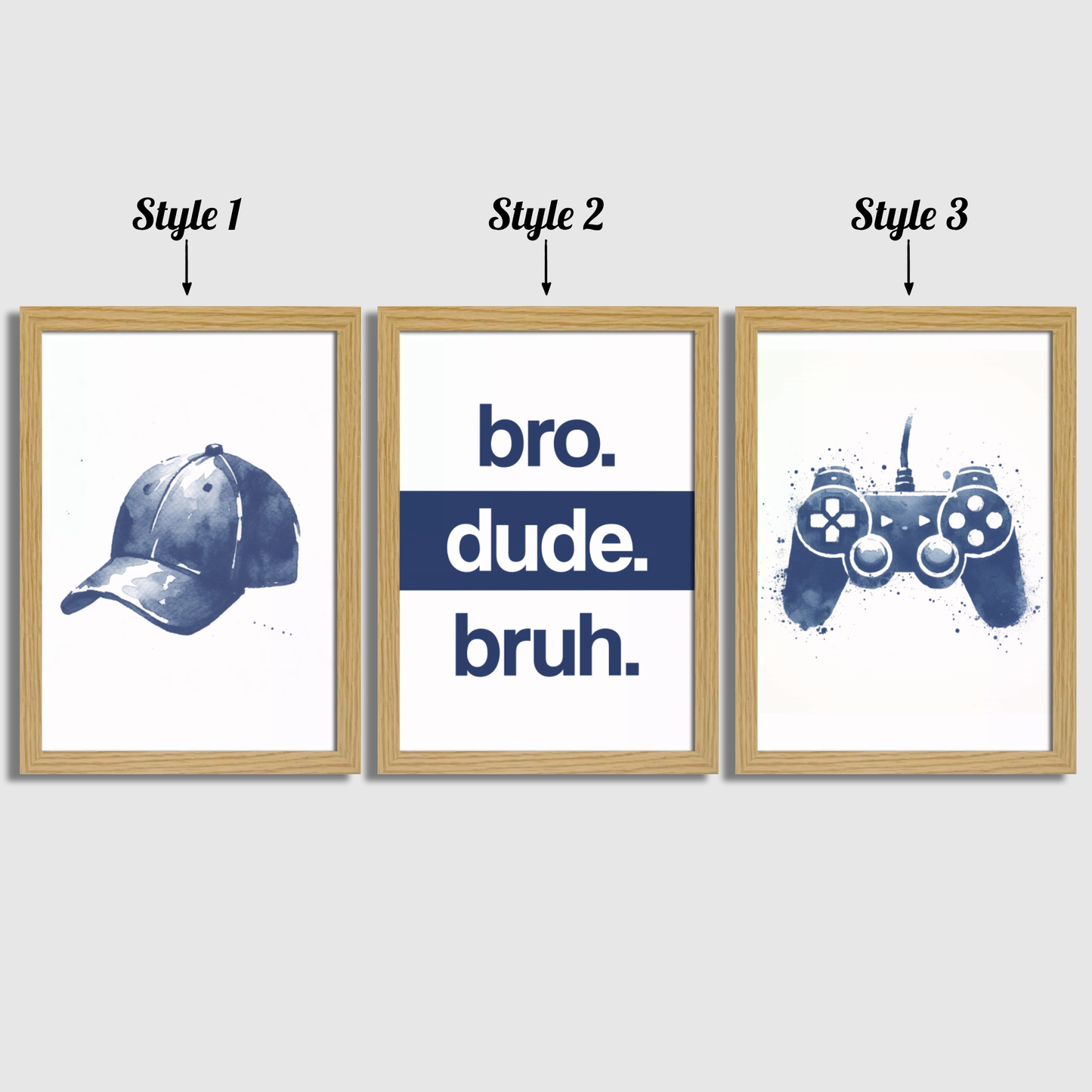 Bro Dude Bruh Print Set