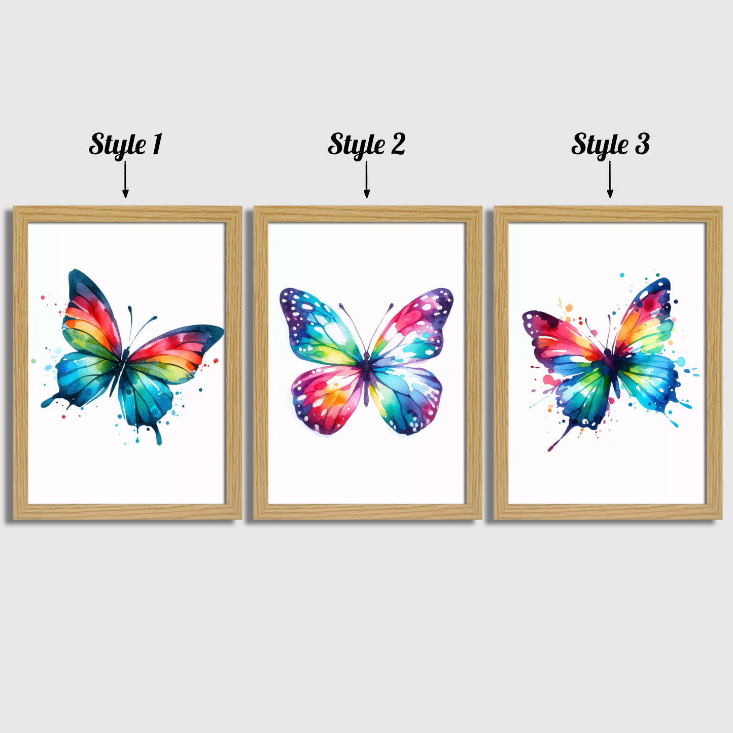Colourful Butterfly Print Set