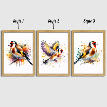 Watercolour Goldfinch Print Set