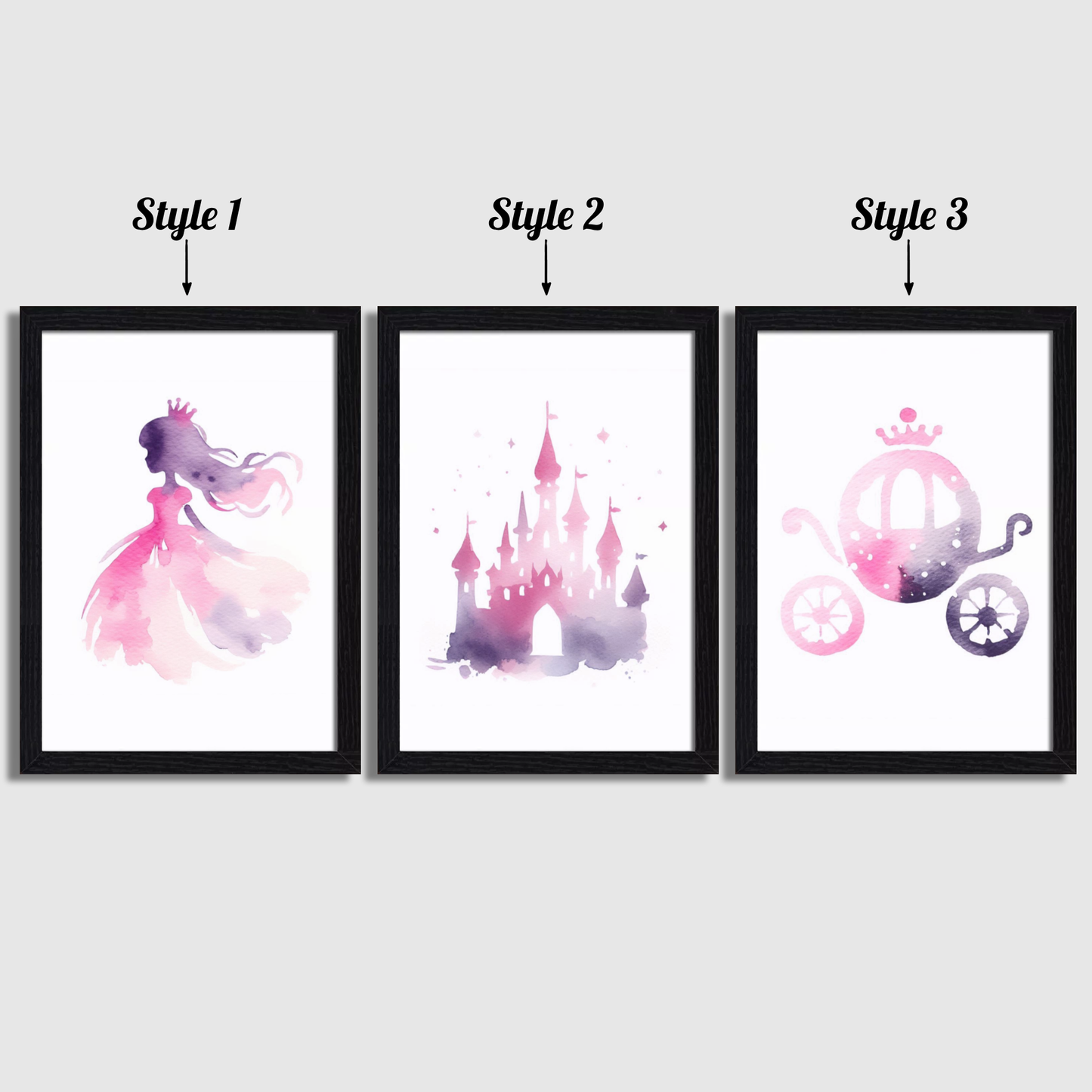 Watercolour Princess Print Set