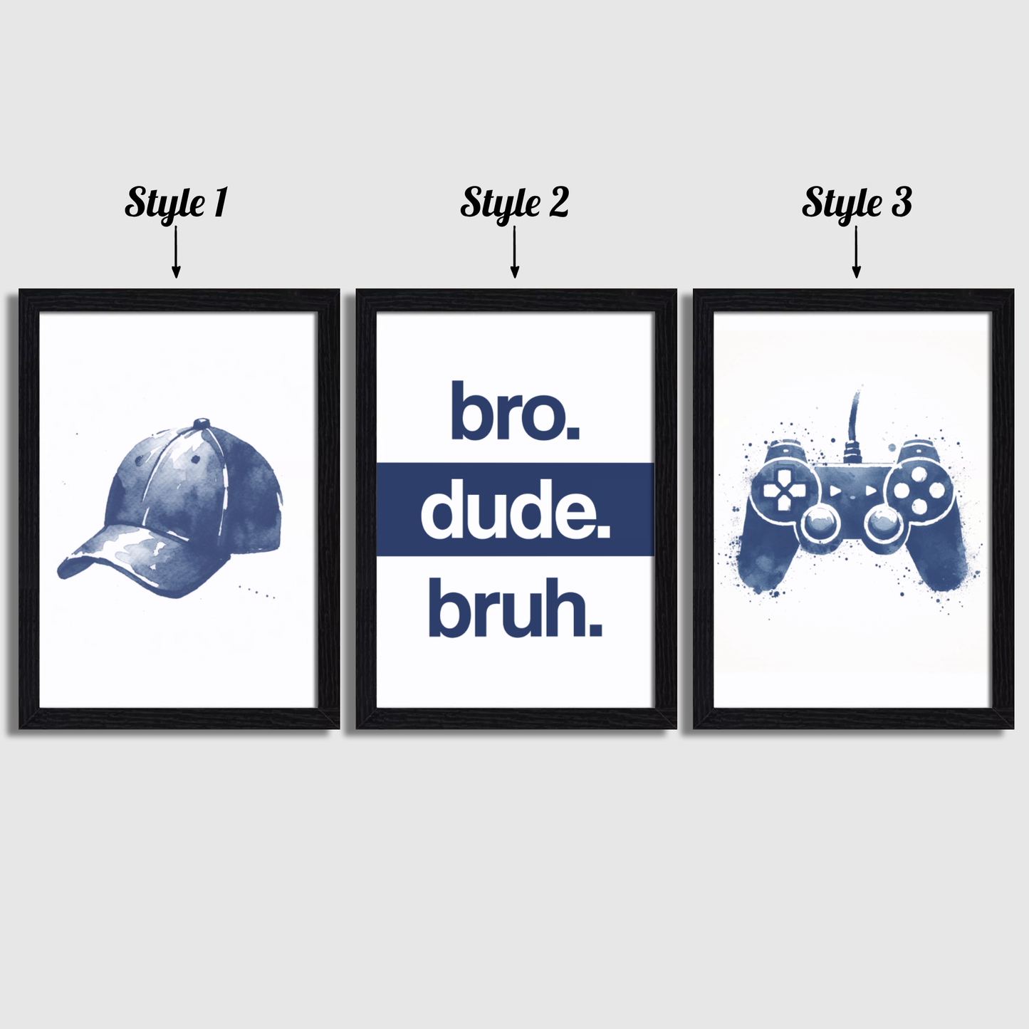 Bro Dude Bruh Print Set