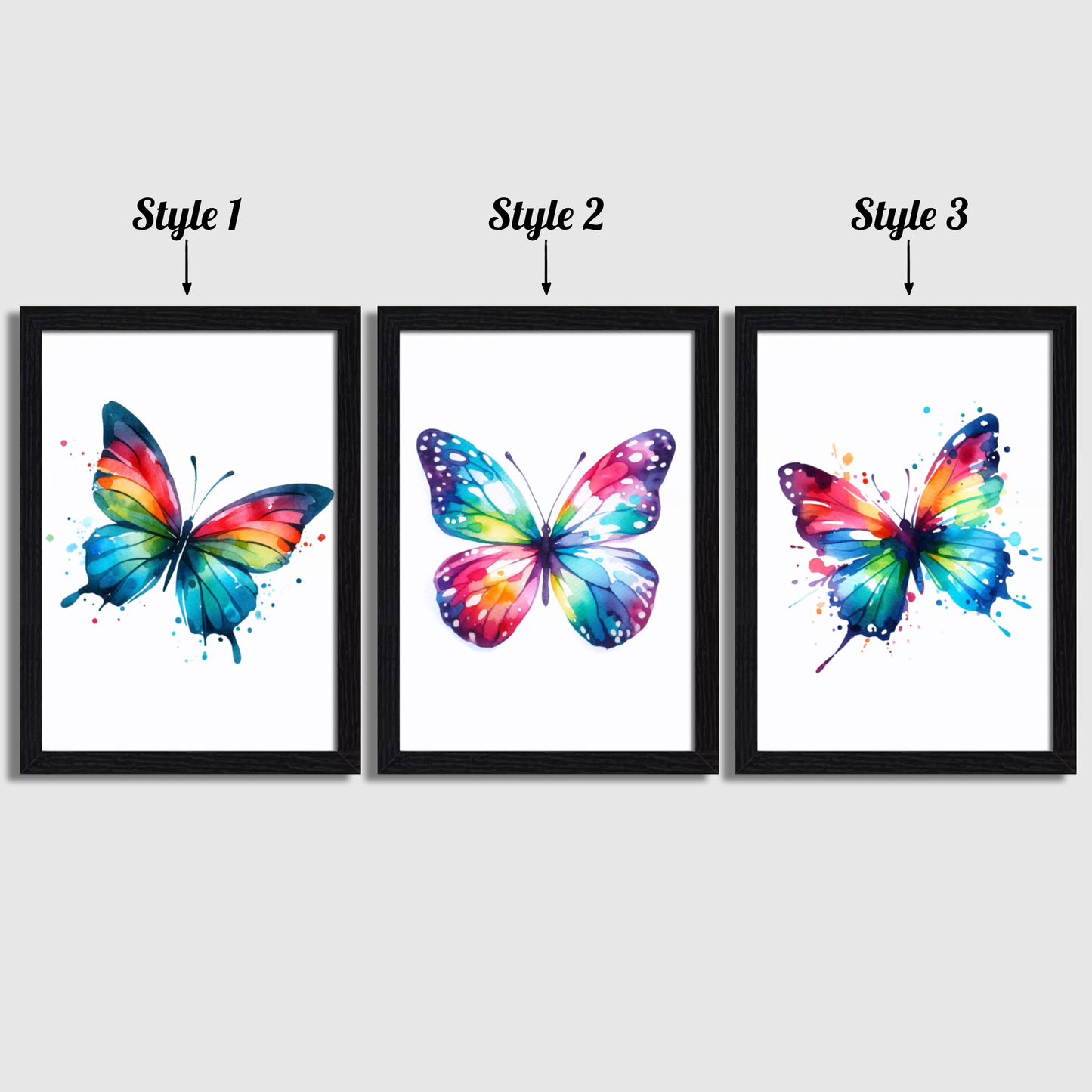 Colourful Butterfly Print Set
