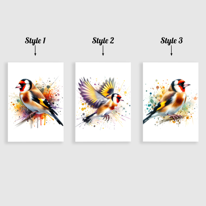 Watercolour Goldfinch Print Set