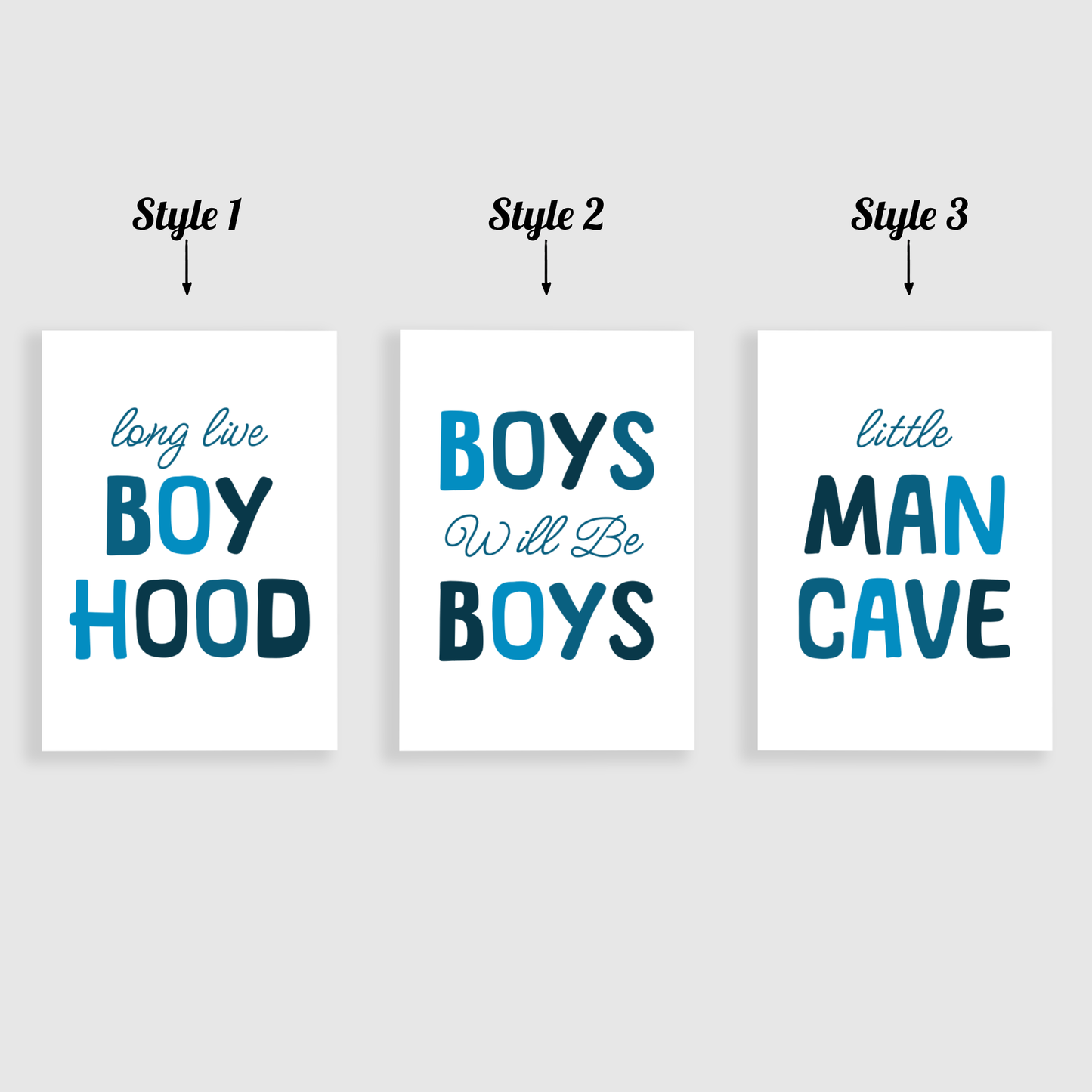 Little Man Cave Print Set