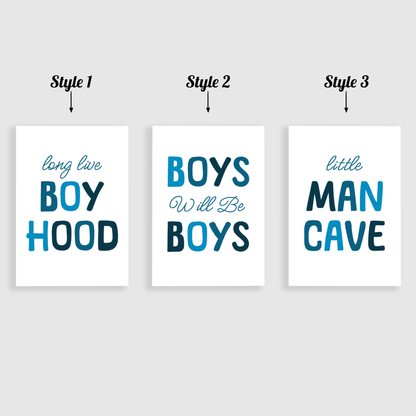 Little Man Cave Print Set