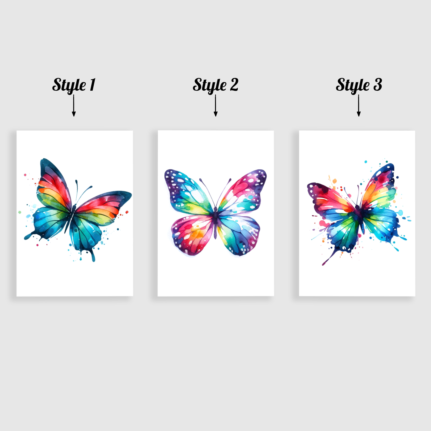 Colourful Butterfly Print Set