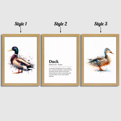 Duck Definition Print Set
