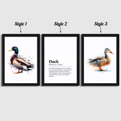 Duck Definition Print Set