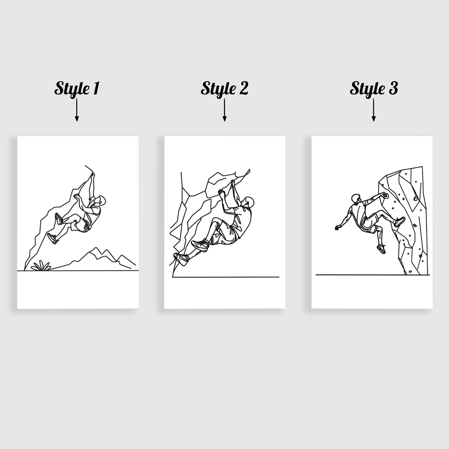 Minimal Climbing Print Set