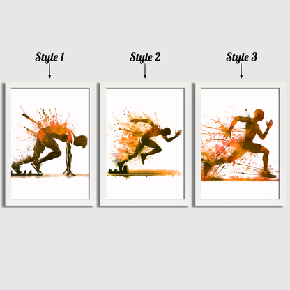 Orange Athletics Print Set